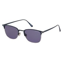 TOM FORD FT0851 91V Matte Blue/Blue 52-20-145 Sunglasses New Authentic - £136.69 GBP