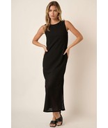 Mittoshop Sleeveless Midi Dress Women Round Neck Side Slit Casual Summer - $55.00