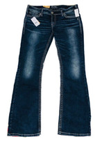 NWT Silver Jeans Suki 33x32 Medium Wash Blue Denim Boot Low Rise Womens ... - £55.04 GBP