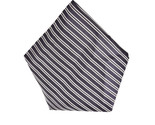 ARMANI COLLEZIONI Mens Pocket Square Soft Striped Black Size 13&quot; X 13&quot; 3... - £23.06 GBP
