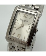 Kenneth Cole Quartz Watch KCC3103 Men Silver Steel Rectangle Date New Ba... - $26.59