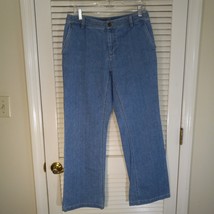 Liz Claiborne Trouser Jeans Size 8 Medium Wash Cotton Stretch Inseam 31 Pockets - £11.75 GBP
