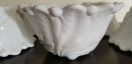 Vintage ~ Five (5) ~ 4.5&quot; Dia ~ White ~ Milk Glass ~ Footed ~ Individual... - $37.40