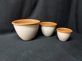 Vintage BENNINGTON Pottery Vermont Matte Finish Mixing Bowls Set 1875 Pa... - $1,067.75 MXN