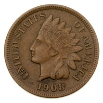 1908-S 1C Indian Cent in Extra Fine XF Condition, Brown Color, Full Liberty - £157.89 GBP