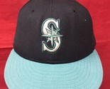 New Era 59Fifty 100% Wool Fitted 7 1/8 MLB Baseball Hat Seattle Mariners... - $24.75