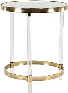 Deco 79 Acrylic Plastic Side End Accent Table End Table with Mirrored To... - $214.99