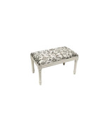 123 Creations Grey Cathay Upholstered Wooden Bench Antique White - $5,931.08 MXN