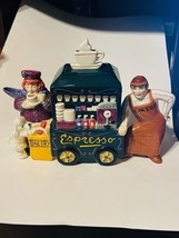 San Francisco Music Box Bakery Espresso Coffee Pitcher Coffee Figurine C... - $247.50
