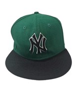 New York Yankees Hat Green New Era 7 1/2 59FIFTY Fitted Hat MLB  - $17.77