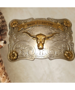 Ross Stinnette Steerhead Buckle by Rockmont Nickel Silver Pre-Loved - $29.99