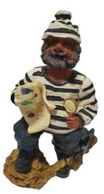 Old Sailor man in stripe Jail outfit Treasure Hunting Magnifying Glass Figurine - £10.20 GBP