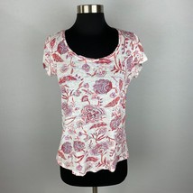 Lucky Brand Womens XS Round Neck Bohemian Floral Print Top - £14.66 GBP