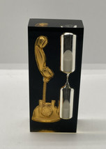 Vintage Lucite 3 minute sand timer Hong Kong Telephone - £9.74 GBP