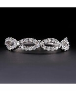 1.0Ct Round CZ 925 Sterling Silver Infinity Design Wedding Valentine&#39;s B... - $1,903.76 MXN