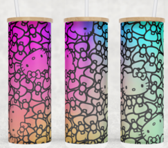 Hello Kitty Rainbow Gradient Frosted Glass Tumbler Cup - £14.95 GBP