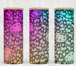 Hello Kitty Rainbow Gradient Frosted Glass Tumbler Cup - $18.99