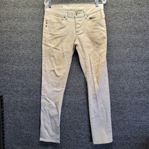 Krew K Slim Jeans Button Fly Beige (32x30) Skateboard Skinny Denim Distr... - £16.70 GBP