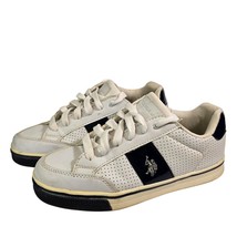 US Polo Assn Mens Size 7M US Athletic Shoes White Blue Fashion Sneakers Low Tops - £11.68 GBP