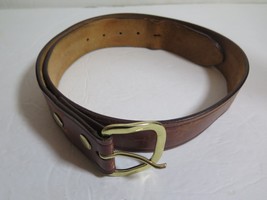 Cabela&#39;s Sz 36 Heavy Raw Walnut Garrison Leather Relic Work Hunting Belt - £22.50 GBP