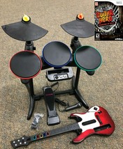 Guitar Hero WARRIORS OF ROCK Wii Super Bundle Set Game drums mic nintendo wii-u - £317.25 GBP