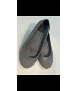 Crocs Women&#39;s Size 8 Mammoth Gray Taupe Fleece Lined Ballet Flats Casual - $17.42