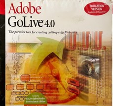 Adobe GoLive 4.0 Software Design Tools Kit Sealed NOS Educational Version ELEC - $79.99