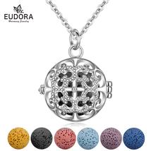 14mm Aromatherapy Perfume Essential Oils Diffuser Necklace Hollow out Cr... - £19.52 GBP
