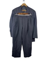 Ralph Lauren Suit Size 43 Regular Mens Charcoal Gray Subtle Plaid Jacket... - £65.73 GBP