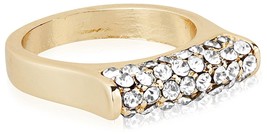 Nuovo Cohesive Jewels Placcato Oro Zircone Cubico Cristallo a Pavé BAR Moda Ring - £11.86 GBP