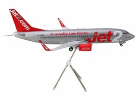 Boeing 737-300 Commercial Aircraft &quot;Jet2&quot; (G-GDFG) Gray Metallic with Red Tai... - £93.22 GBP