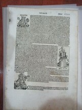 Page 165 De Incunable Nuremberg Chronicles, Done En 1493. Livre The Court - £195.90 GBP