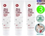 3 PACK Forever Aloe Heat Lotion 4 fl.oz (118 ml) Ideal Massage Lotion - £33.19 GBP