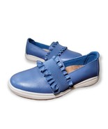 Earth Origins Shoes Ellis Ruffle Casual Women&#39;s Leather Slip On Blue or ... - £41.44 GBP
