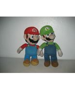 Vintage Nintendo Super Mario Luigi Plush dolls 12'' nice - $39.59