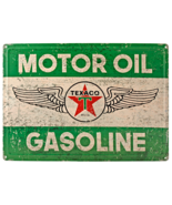 Retro Texaco Motor Oil Advertising Tin Metal Sign 16.88&quot; x 12.13&quot; - $244.42 MXN