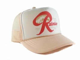 Rainier Beer Hat Trucker Hat Snap Back Hat Adjustable - £19.77 GBP