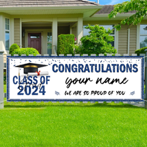 2024 Graduation Party Decorations Blue Personalized Class of 2024 Gradua... - £16.33 GBP