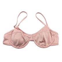 Xhilaration Bikini Top Underwire Removable Cups Sparkle Glitter Pink L - £3.91 GBP