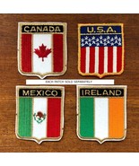 Vintage United States / Mexico / Ireland / Canada Flag Vintage Flag Patches - £5.88 GBP