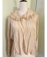 Vintage Women’s Pink &amp; Ecru Lace  Bed Jacket - $82.00