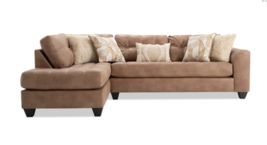 Bob&#39;s Discount Furniture Sierra Cognac 118&#39;&#39; 2 Piece Left Arm Facing Cha... - $888.00