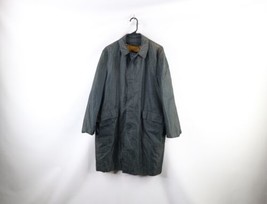 Vintage 50s Rockabilly Mens 38S Distressed Trench Coat Rain Jacket Plaid USA - $69.25