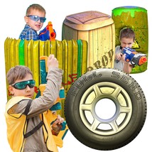 Obstacles For Play Wars - 4 Pieces Easy Set Up Inflatables Compatible With Toy F - £59.33 GBP
