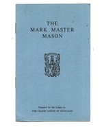The Mark Master Mason Booklet-8 pages-Grand Lodge of Scotland - $177.23 MXN