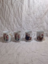 (K25) Vintage, Norman Rockwell Coffee Cups Mugs, Set Of 4, Museum Collection - £19.73 GBP