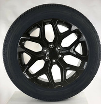 New Gloss Black Snowflake 22&quot; Wheels Goodyear Tires For GMC Sierra Yukon Denali - £1,919.81 GBP