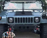 2 Military LED Headlights Head Light Plug &amp; Play BLK Bezel 75W fits Humvee - $178.95