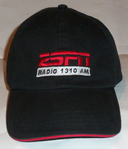 NEW!  MENS ESPN RADIO 1310 AM BLACK NOVELTY SOFT BASEBALL CAP / HAT - $23.33