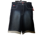 Southpole Men&#39;s Premium Core Vintage Jeans Shorts Dark Blue Size 34 Rare... - $94.99